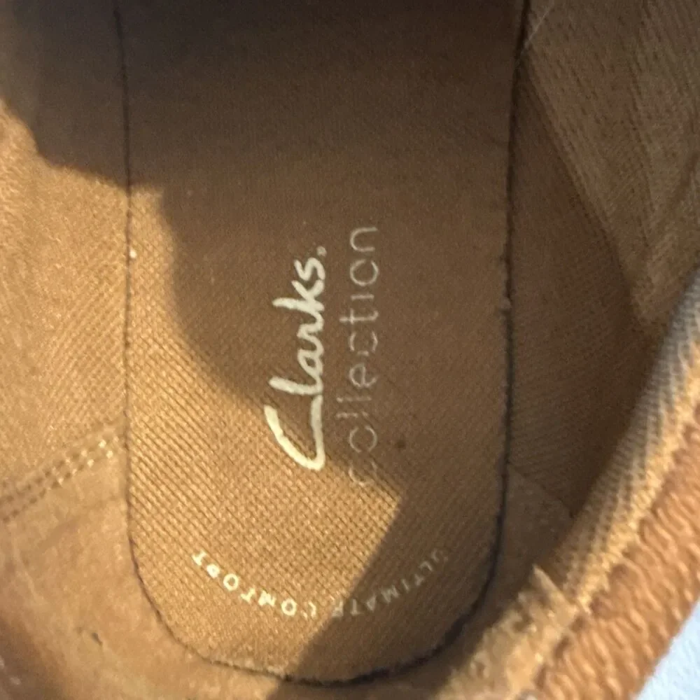 Clarks Collection Men's Light Tan Nubuck Sailview Lace Shoes Sz 7M Lightweight